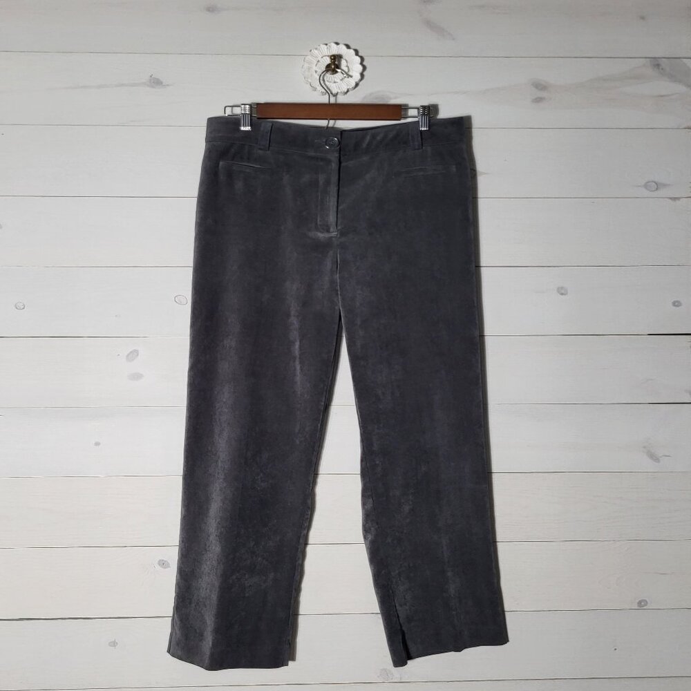 Kim Roger's Pants Soft Velour Corduroy Wide Leg